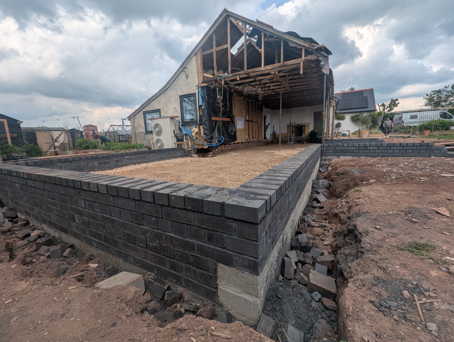 Extension foundation masonry
