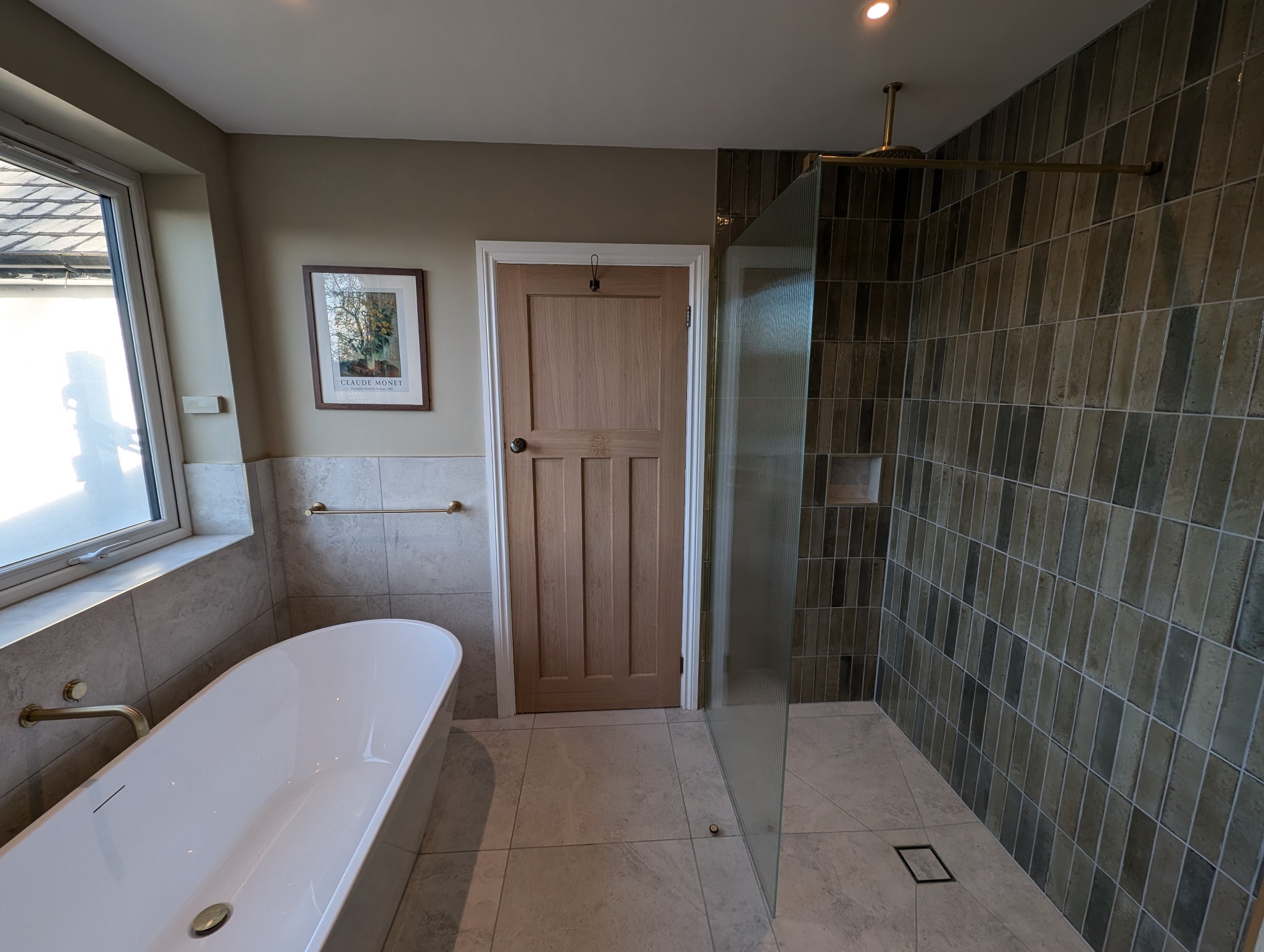 Walk-in shower and bath